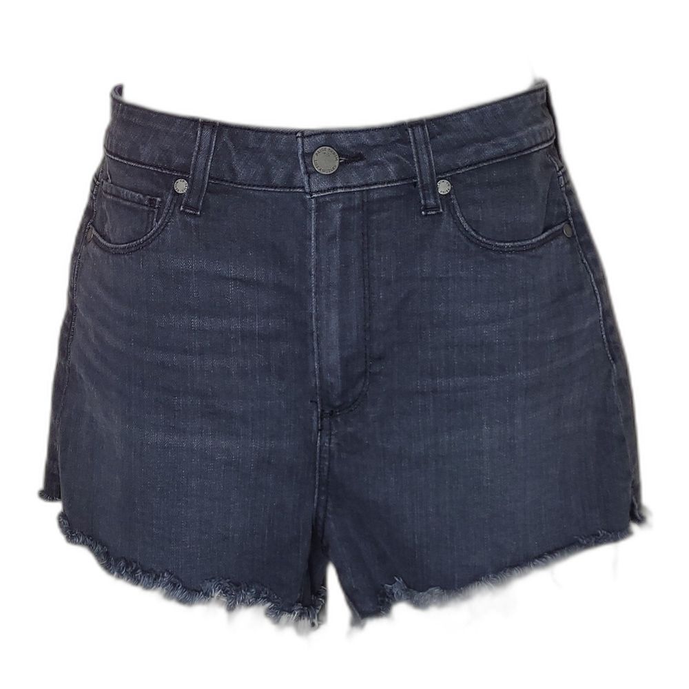 PAIGE Margot Short W/ 27 Indigo High Rise Raw Hem 2800000-IND NWT - Picture 2 of 13